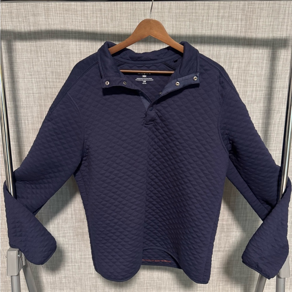 TravisMathew Quilted Navy Quarter-Zip